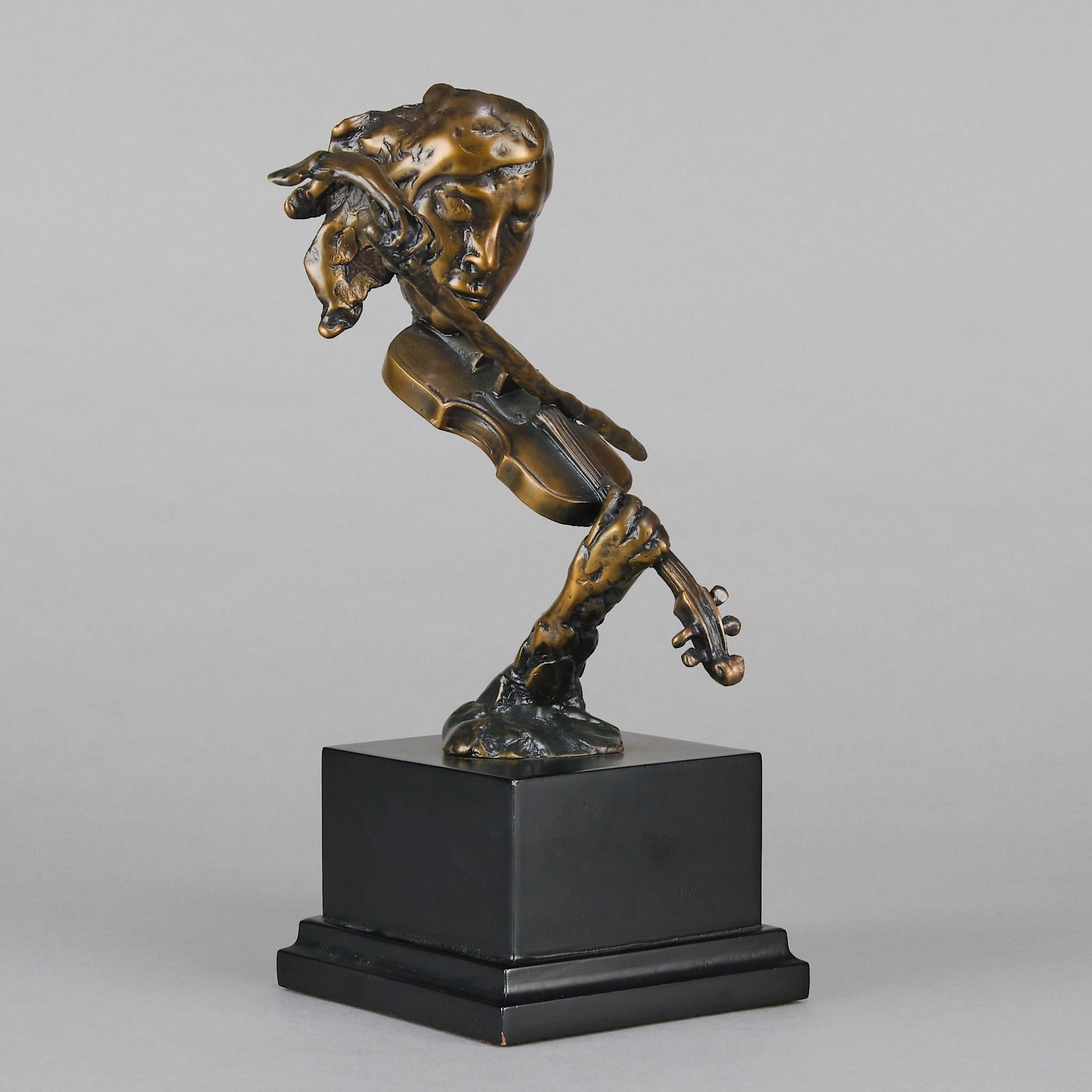Mid-Century Modern Mid 20th Century Modernist Bronze entitled 