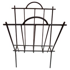 Mid 20th Century Modernist Iron Magazine Rack