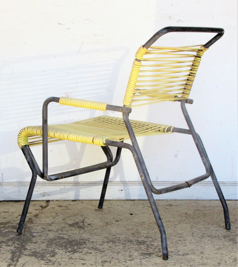  Iron Patio Chairs by Surf Line In Fair Condition For Sale In Rochester, NY