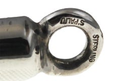 Mid-20th Century Modernist Sterling Pendant Choker Necklace by Joachim S'Paliu