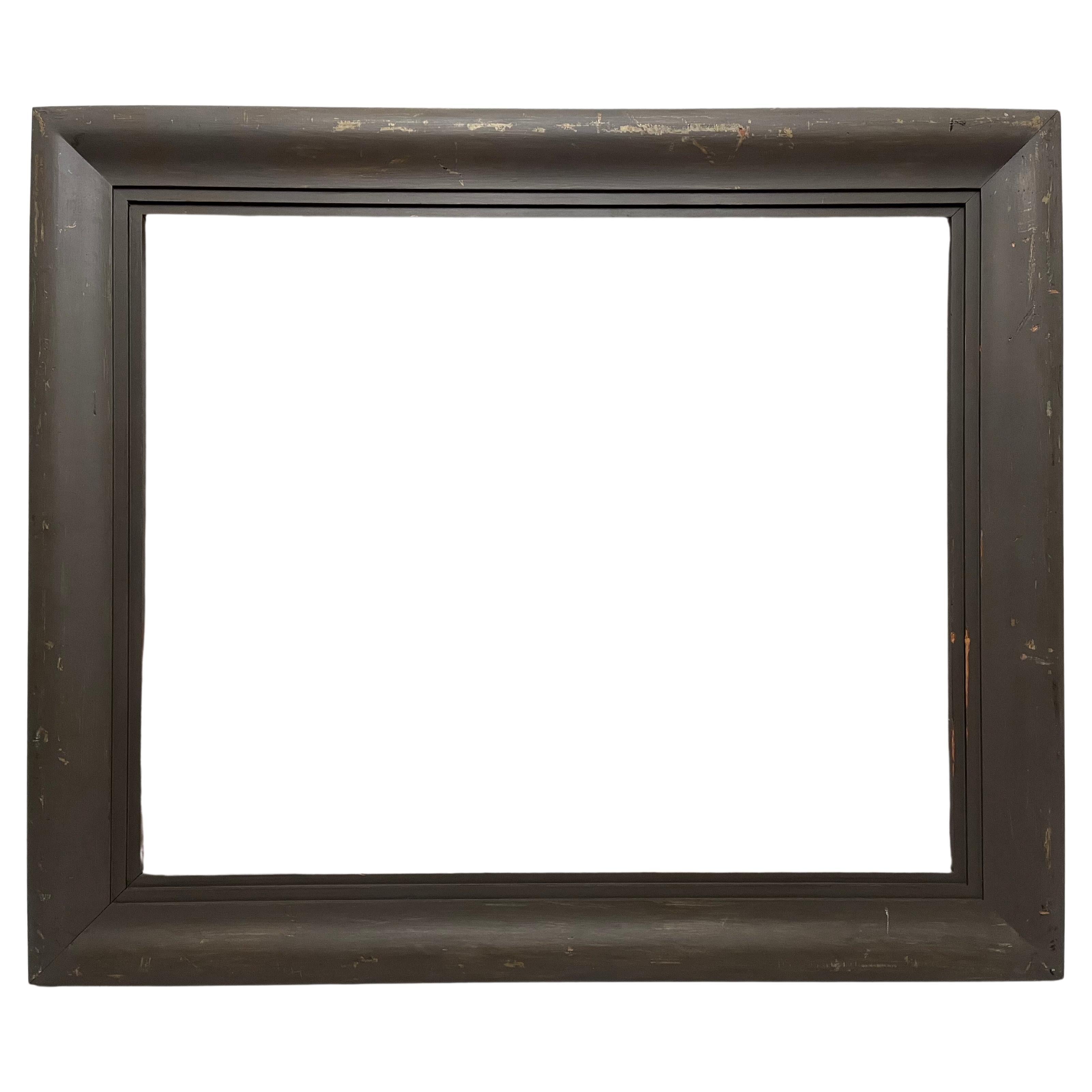 Mid 20th Century Modernist Style Grey Paint Finished Picture Frame 32 x 26 For Sale