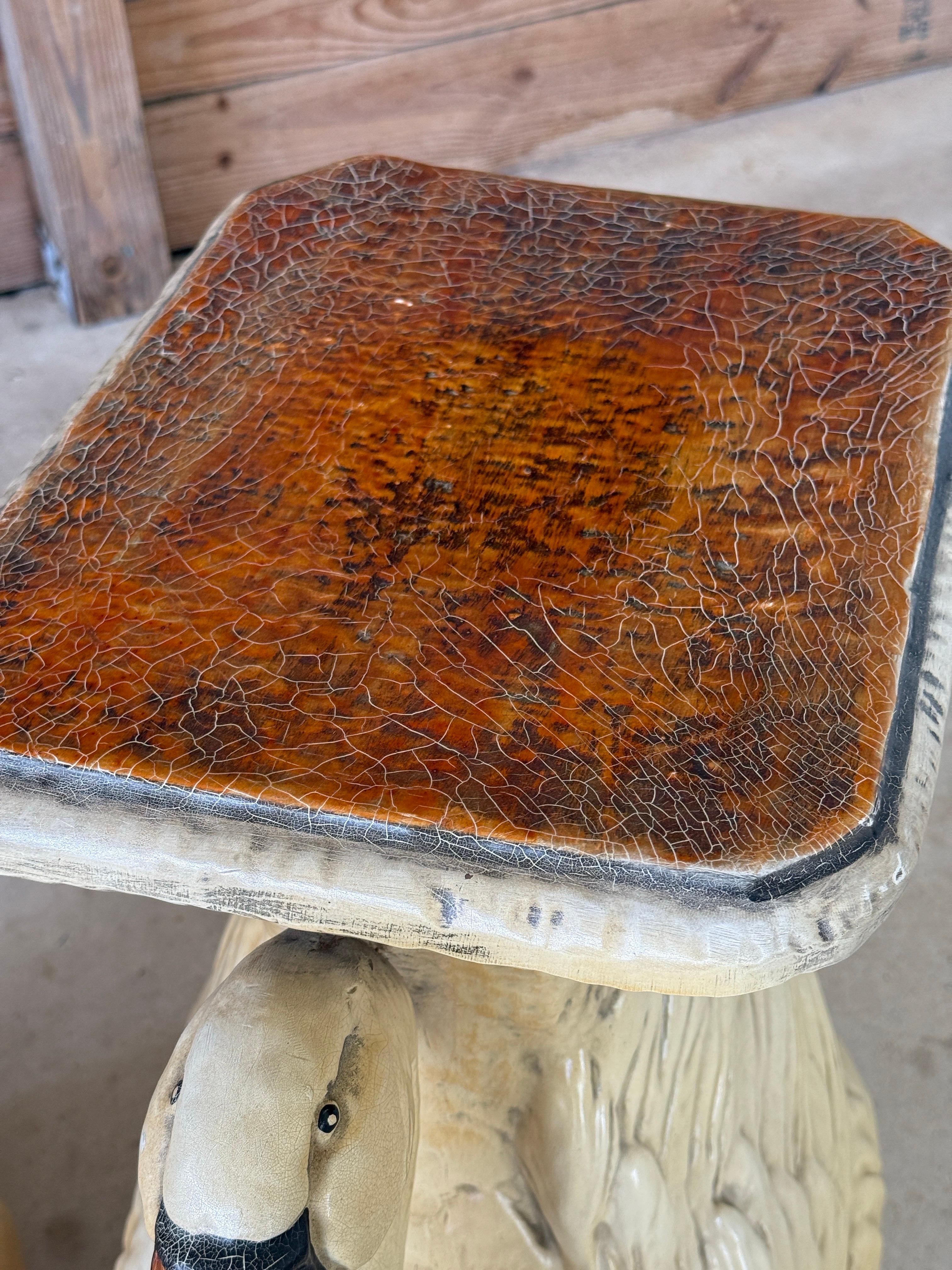 Mid-20th Century Monumental Cast Resin Swan Side Tables or Sculptures For Sale 3