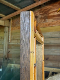 Mid-20th Century Monumental Organic Modern Split Bamboo Floor or Wall Mirror