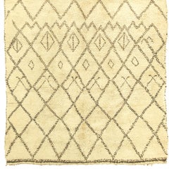 Mid-20th Century Moroccan Beni Ourain Carpet