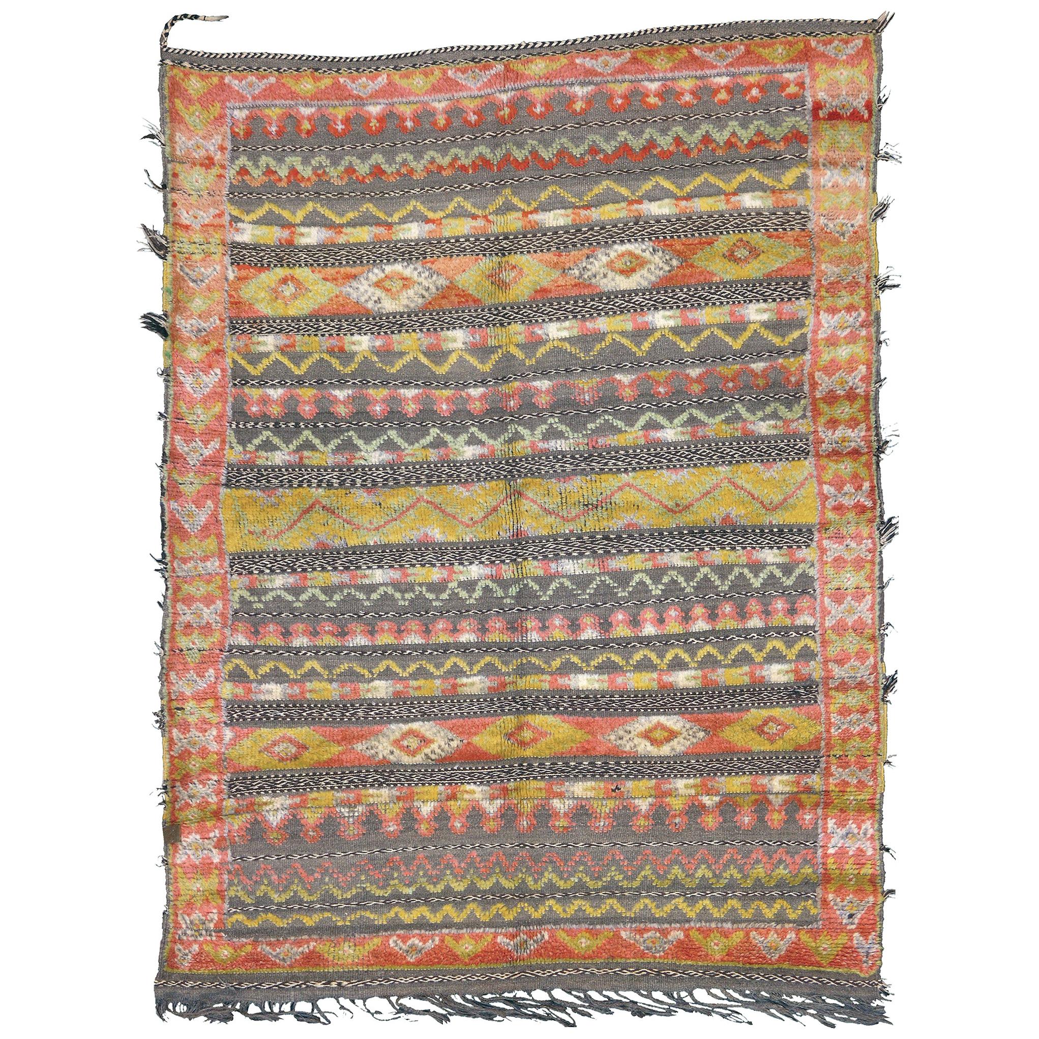 Mid-20th Century Moroccan Berber Rug For Sale