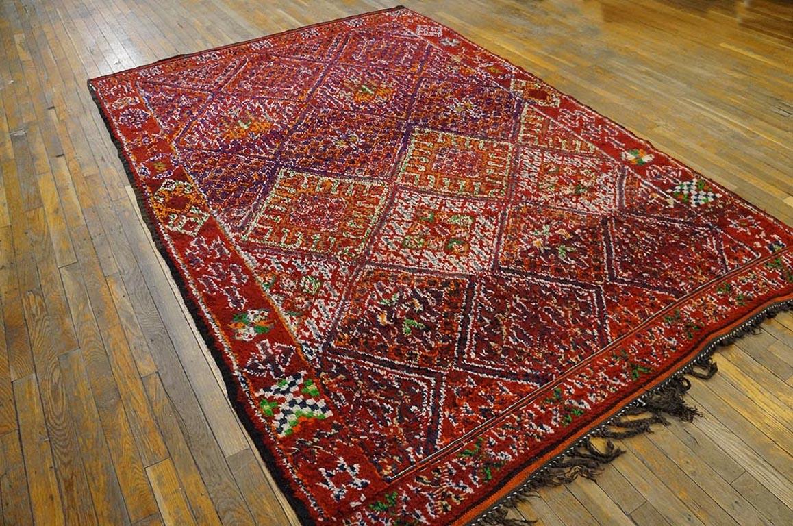 Mid 20th Century Moroccan Carpet ( 5'9