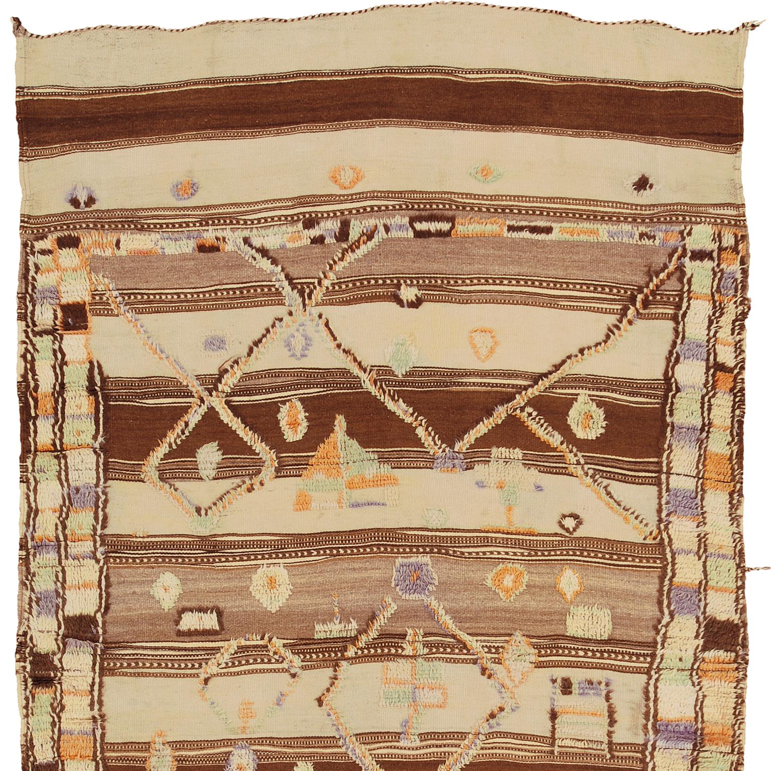 Tribal Mid-20th Century Moroccan Glaoua Carpet For Sale