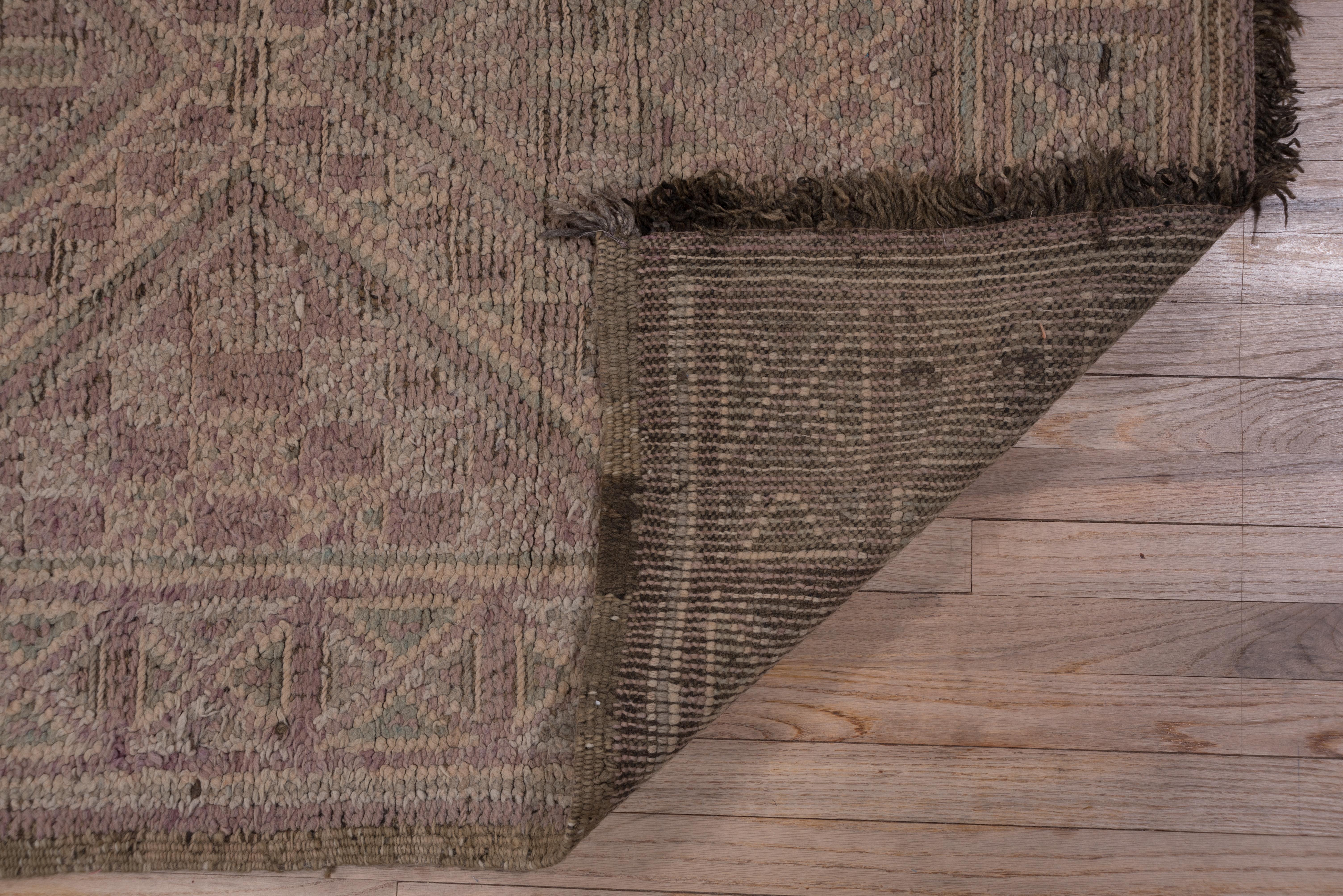 Wool Mid-20th Century Moroccan Middle Atlas Beni Mguild Carpet, Purple Mauve Field