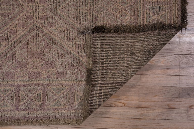 Wool Mid-20th Century Moroccan Middle Atlas Beni Mguild Carpet, Purple Mauve Field For Sale