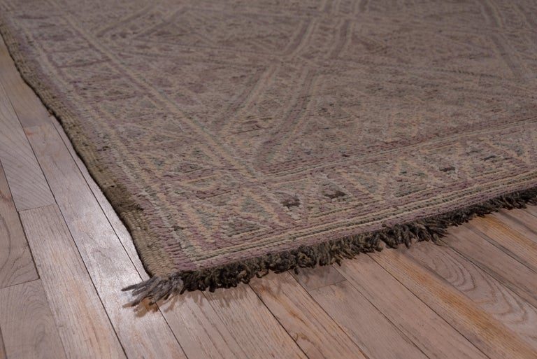 Mid-20th Century Moroccan Middle Atlas Beni Mguild Carpet, Purple Mauve Field For Sale 1