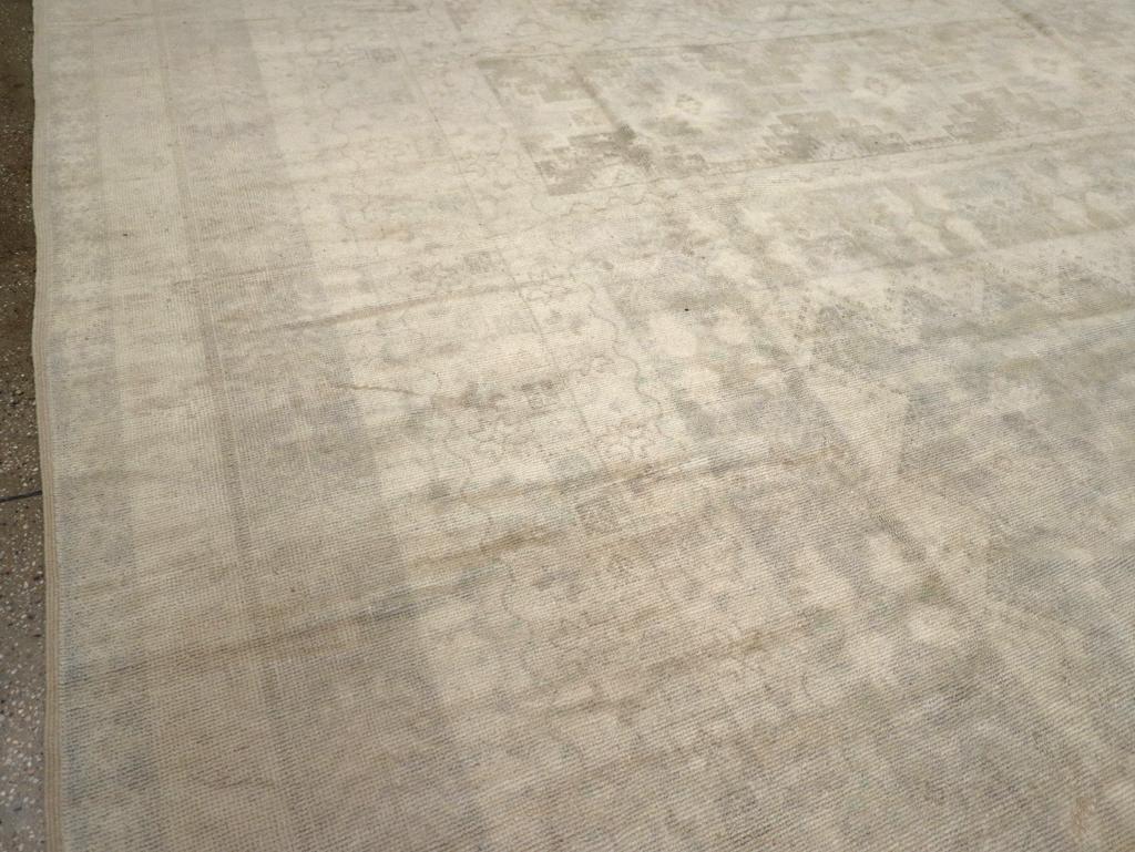 Hand-Knotted Mid-20th Century Moroccan Oversize Carpet For Sale