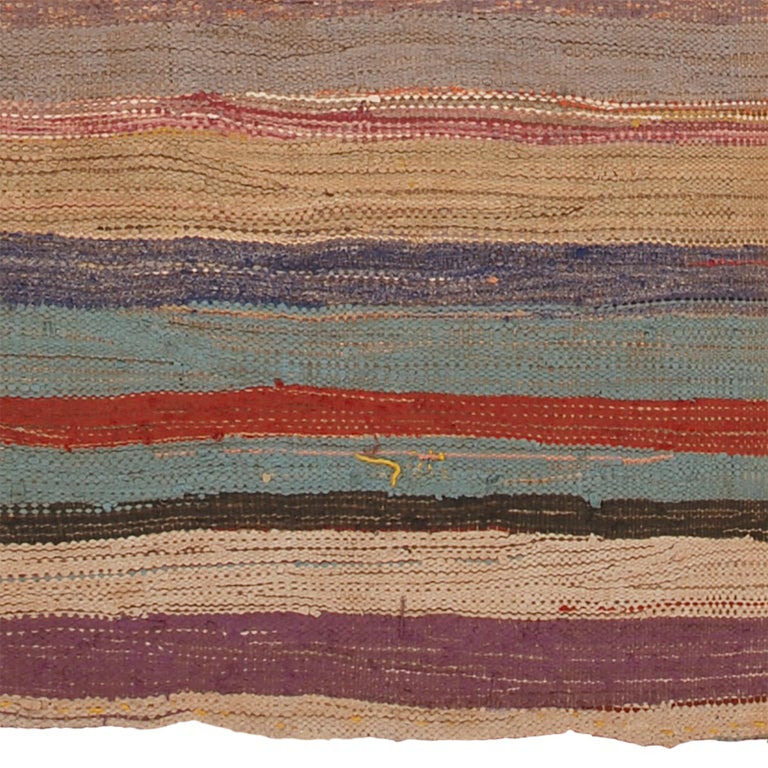Mid-20th Century Moroccan Rag Rug For Sale at 1stDibs