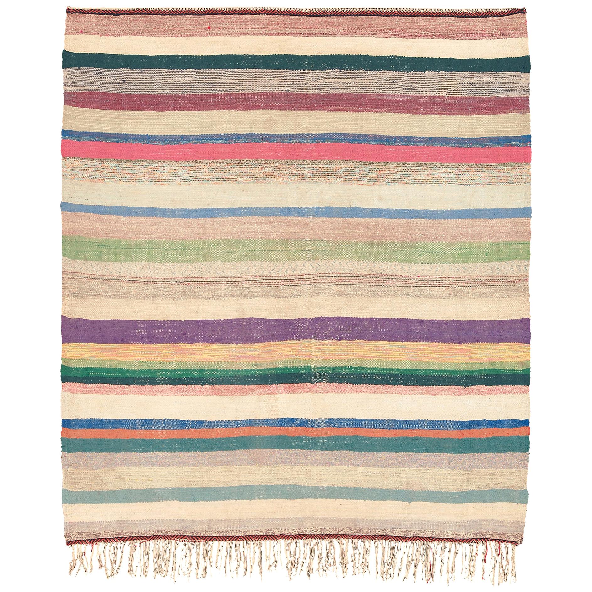 Mid-20th Century Moroccan Rag Rug