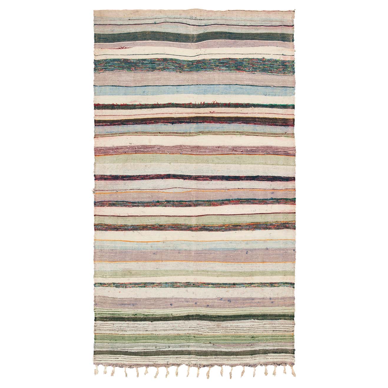 Mid-20th Century Moroccan Rag Rug For Sale at 1stDibs