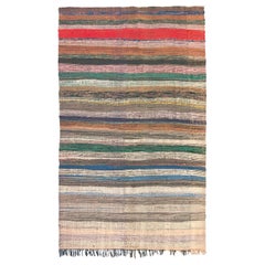 Vintage Mid-20th Century Moroccan Rag Rug