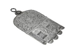 Mid 20th Century Moroccan Silver Hamsa