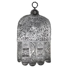 Mid 20th Century Moroccan Silver Hamsa