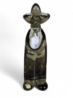 Figurine en verre d'art de Murano du milieu du 20e siècle