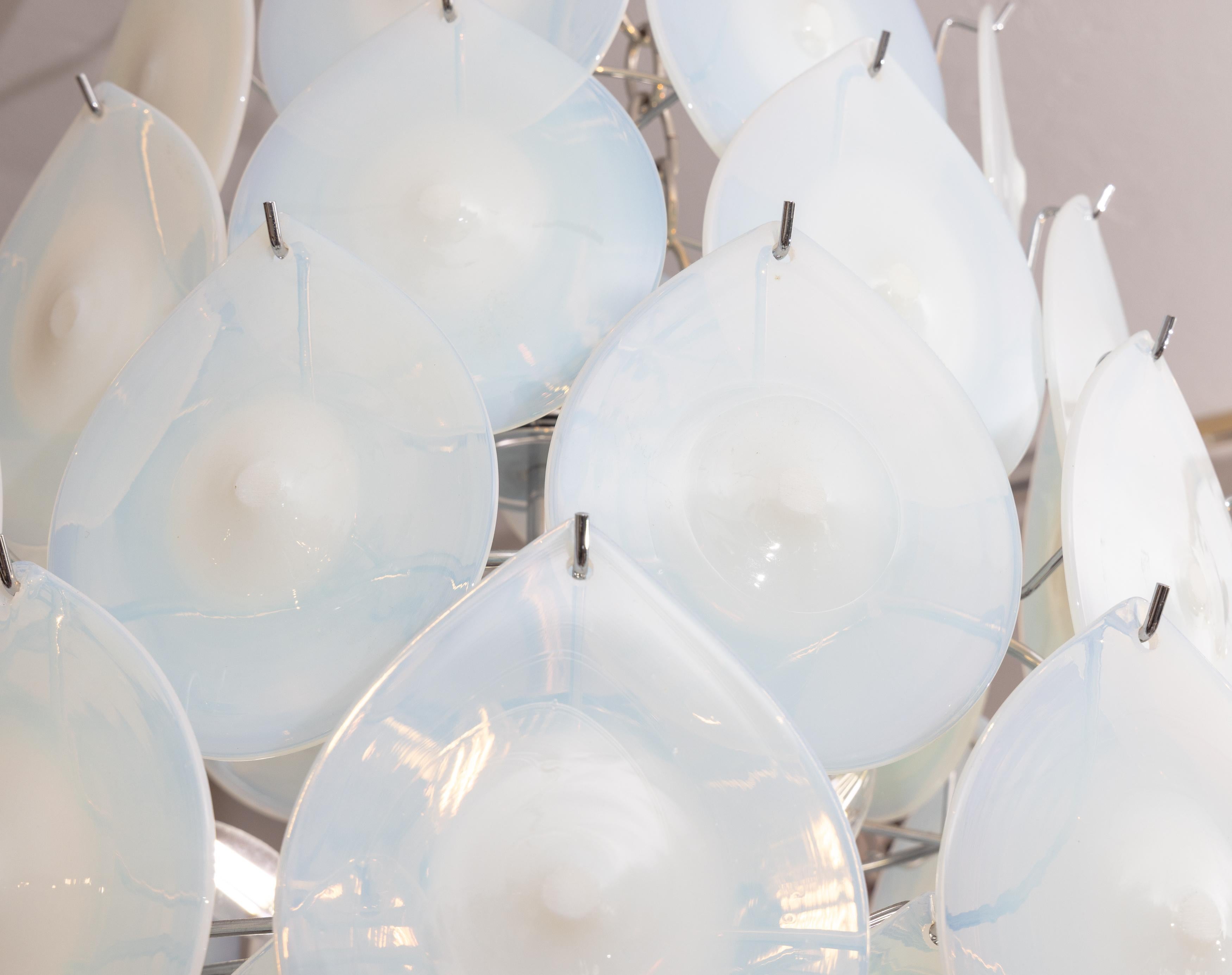 Hand-Crafted Mid-20th Century Murano Chandelier For Sale