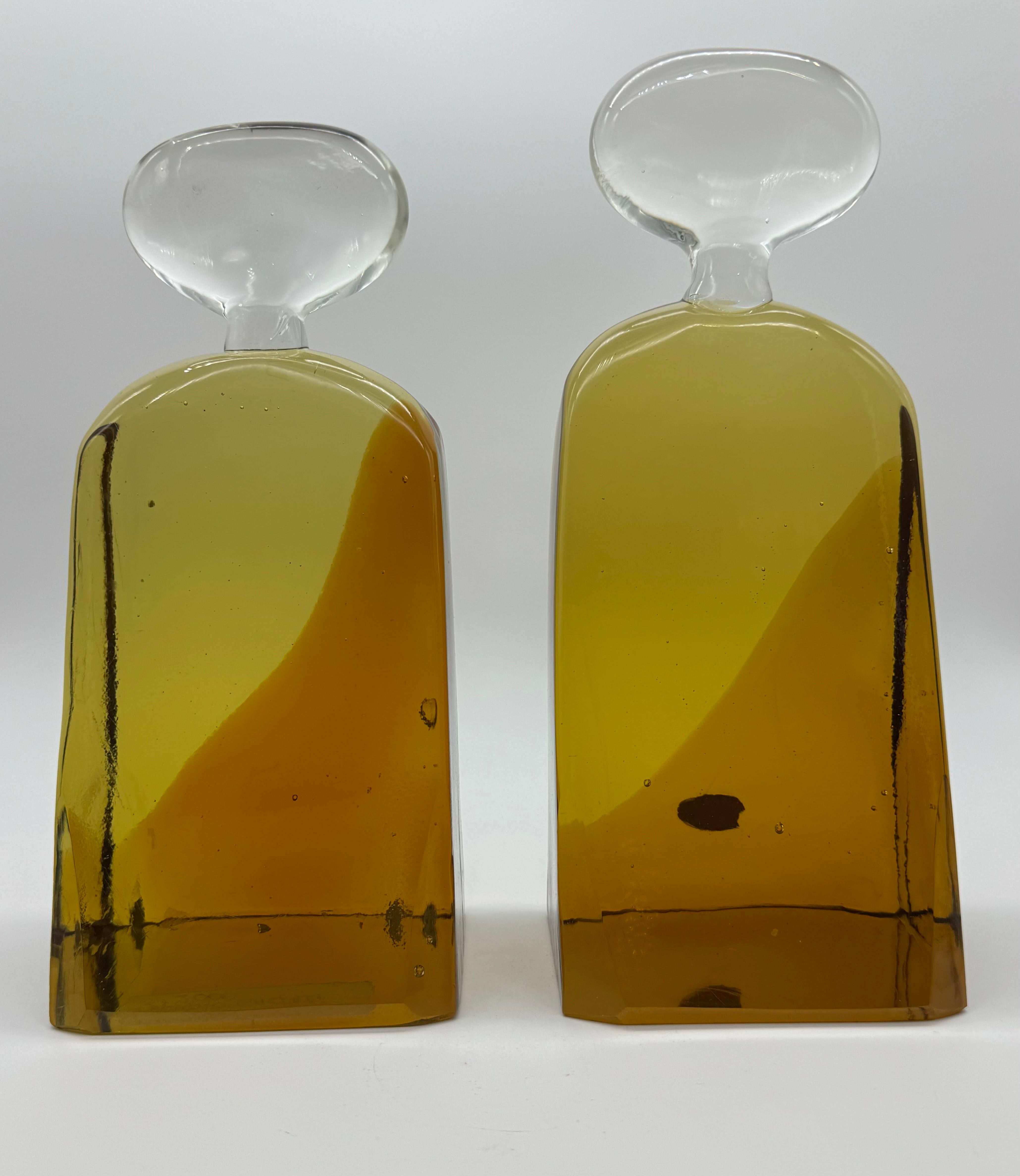 Fermalibri in vetro di Murano della metà del XX secolo di Luciano Gaspari - Una coppia sorprendente In condizioni buone in vendita a CABA, AR