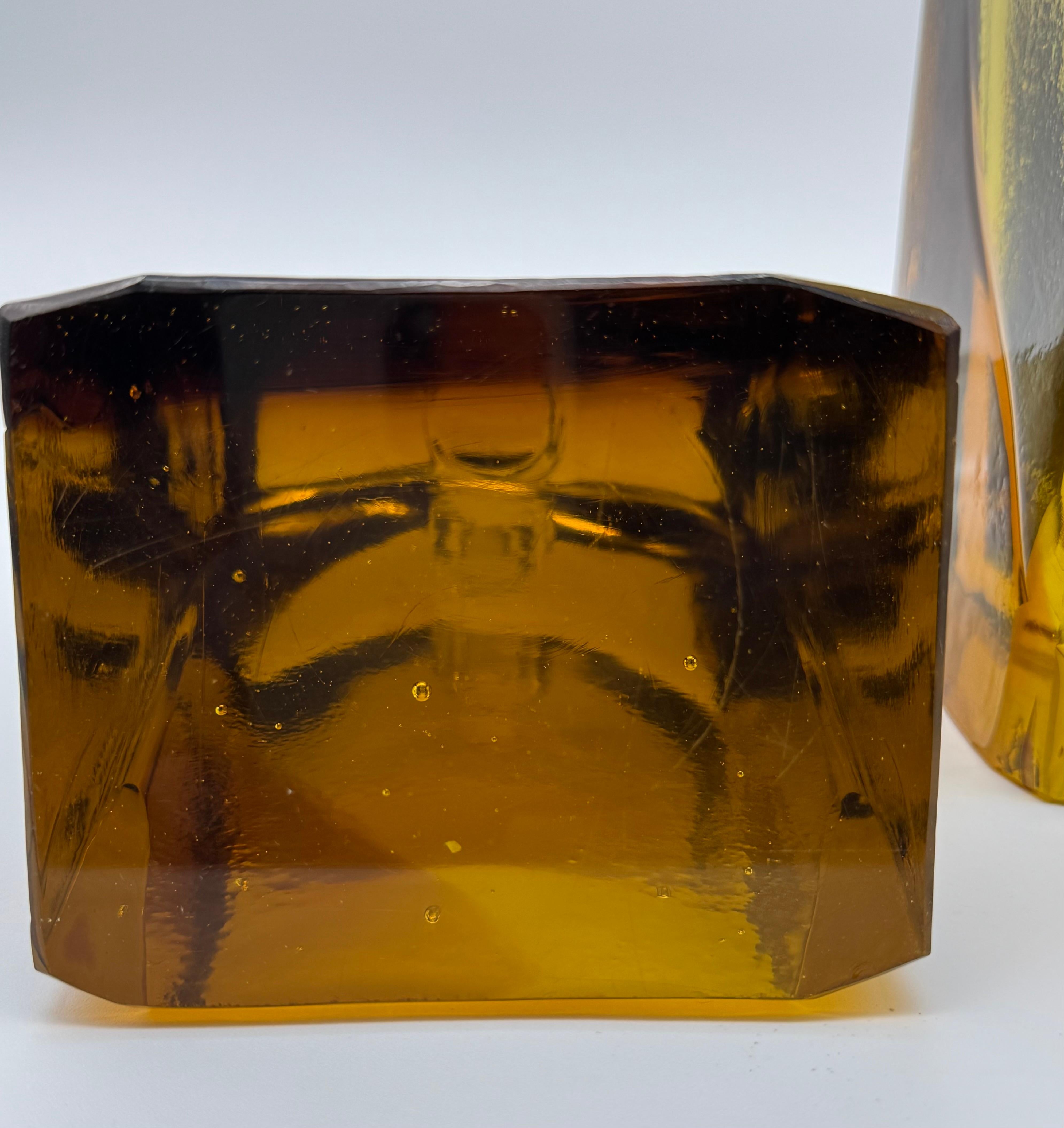 Vetro artistico Fermalibri in vetro di Murano della metà del XX secolo di Luciano Gaspari - Una coppia sorprendente in vendita