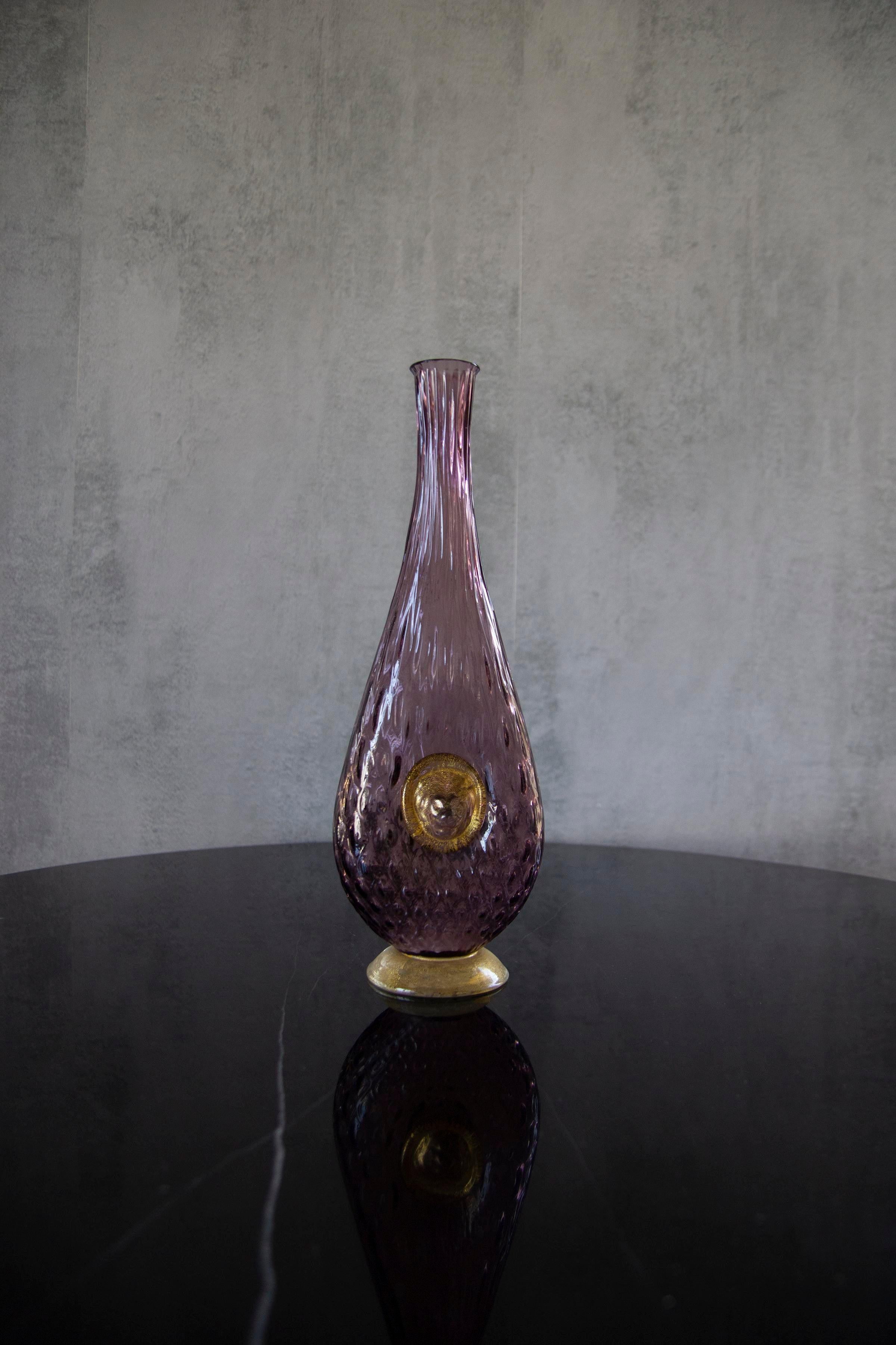 20ième siècle Carafe en verre de Murano du milieu du XXe siècle en vente