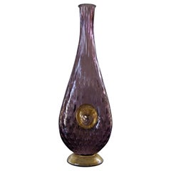 Decanter in vetro di Murano della metà del XX secolo