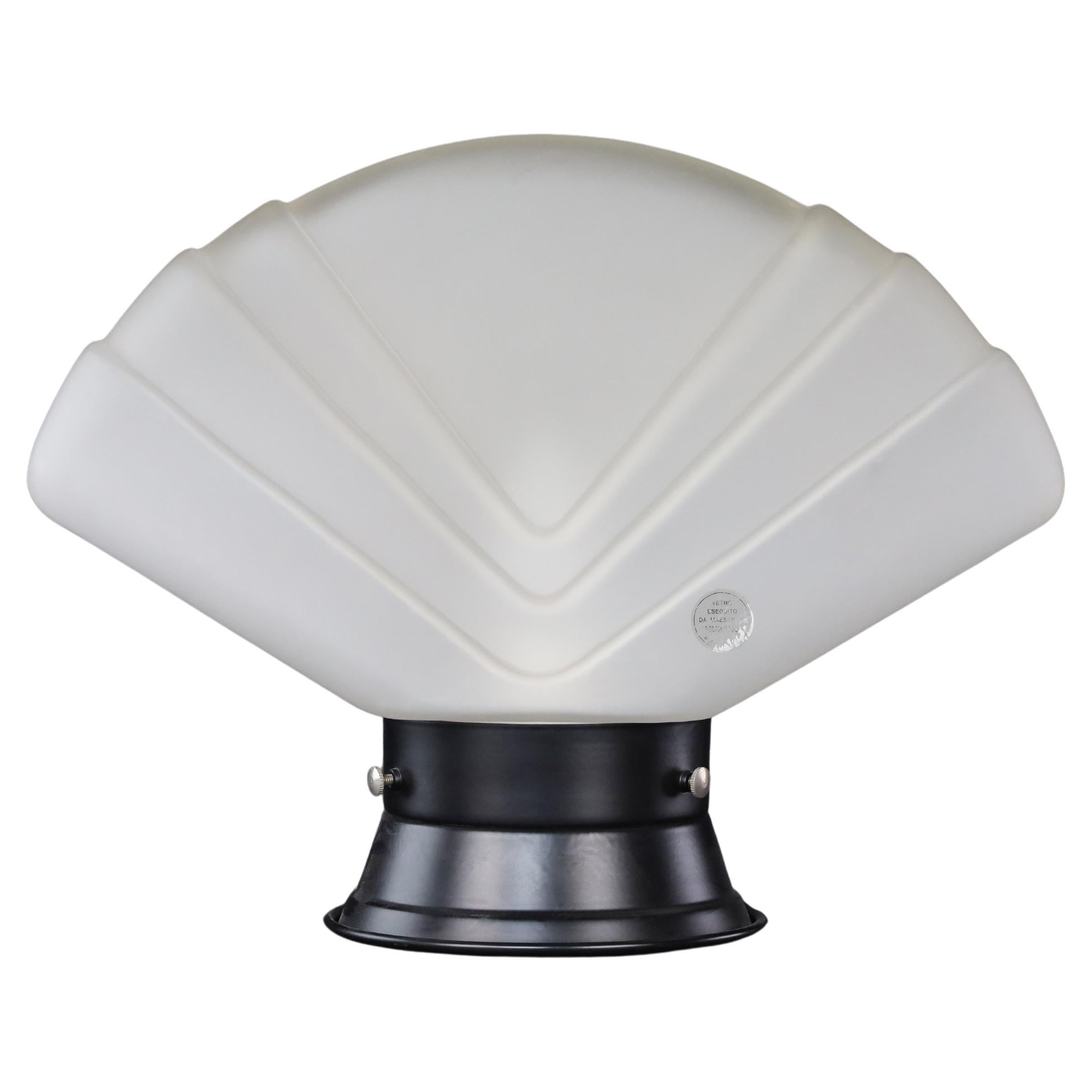 Mid-20th Century Murano Glass Fan Table Lamp, Italy, 1960s