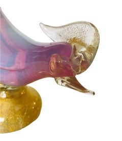 Mid 20th Century Murano Italian Art Glass Bird Sculpture