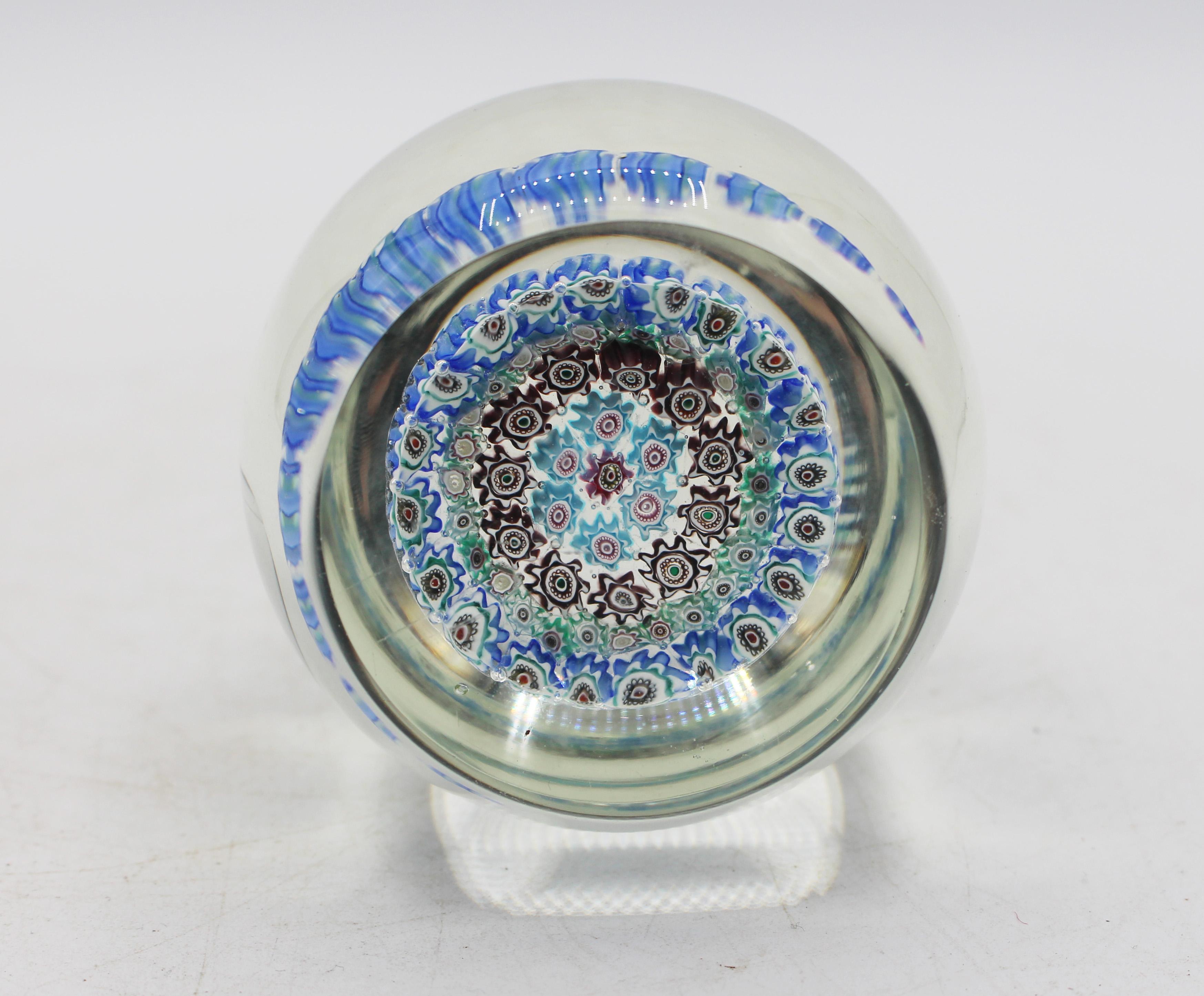 Mid-20th Century Murano Millefiori Paperweight In Good Condition For Sale In Chapel Hill, NC