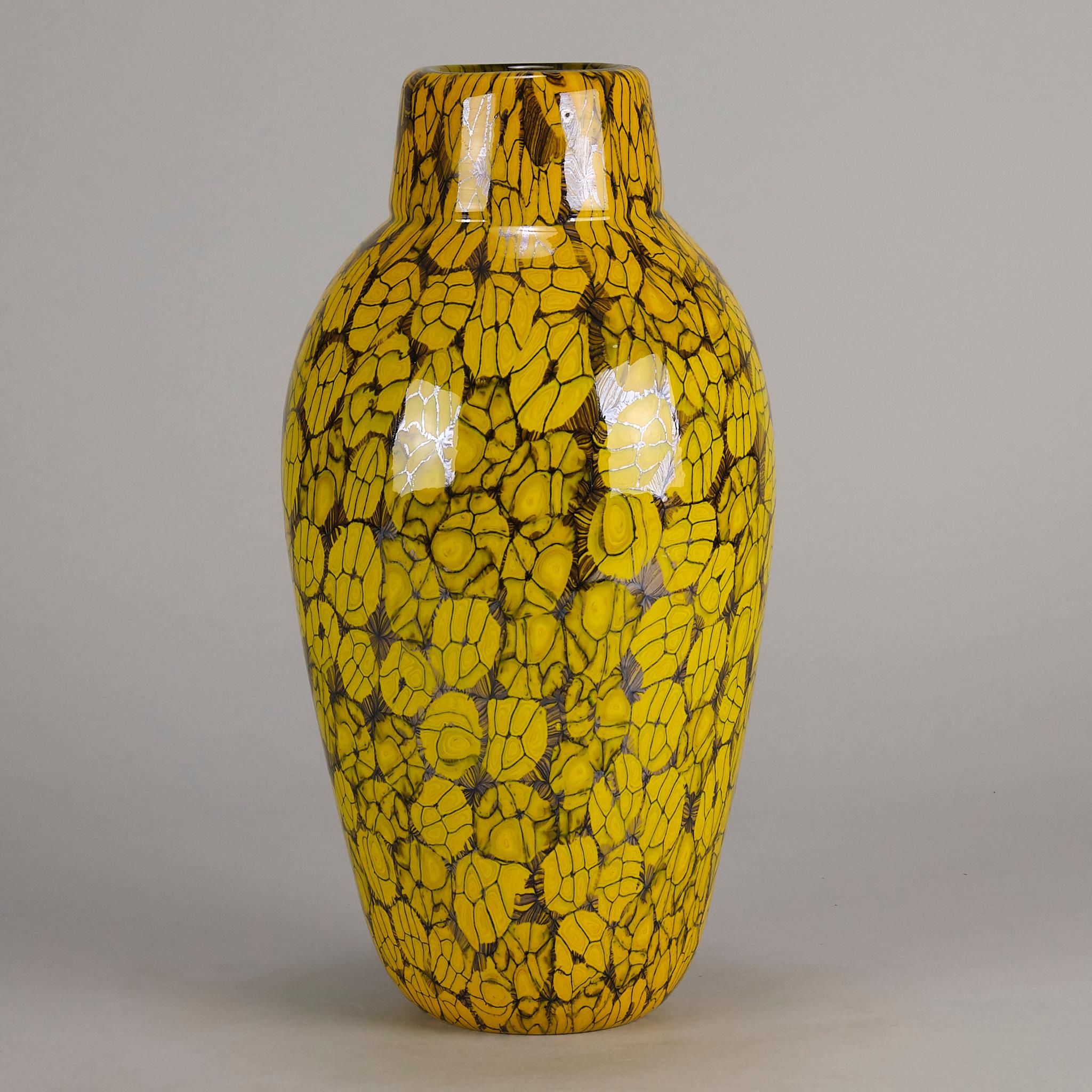 Molded Mid 20th Century Murrano Vase entitled 