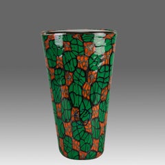 Mid 20th Century Murrano Vase entitled "Murrine Vase VII" by Vittorio Ferro