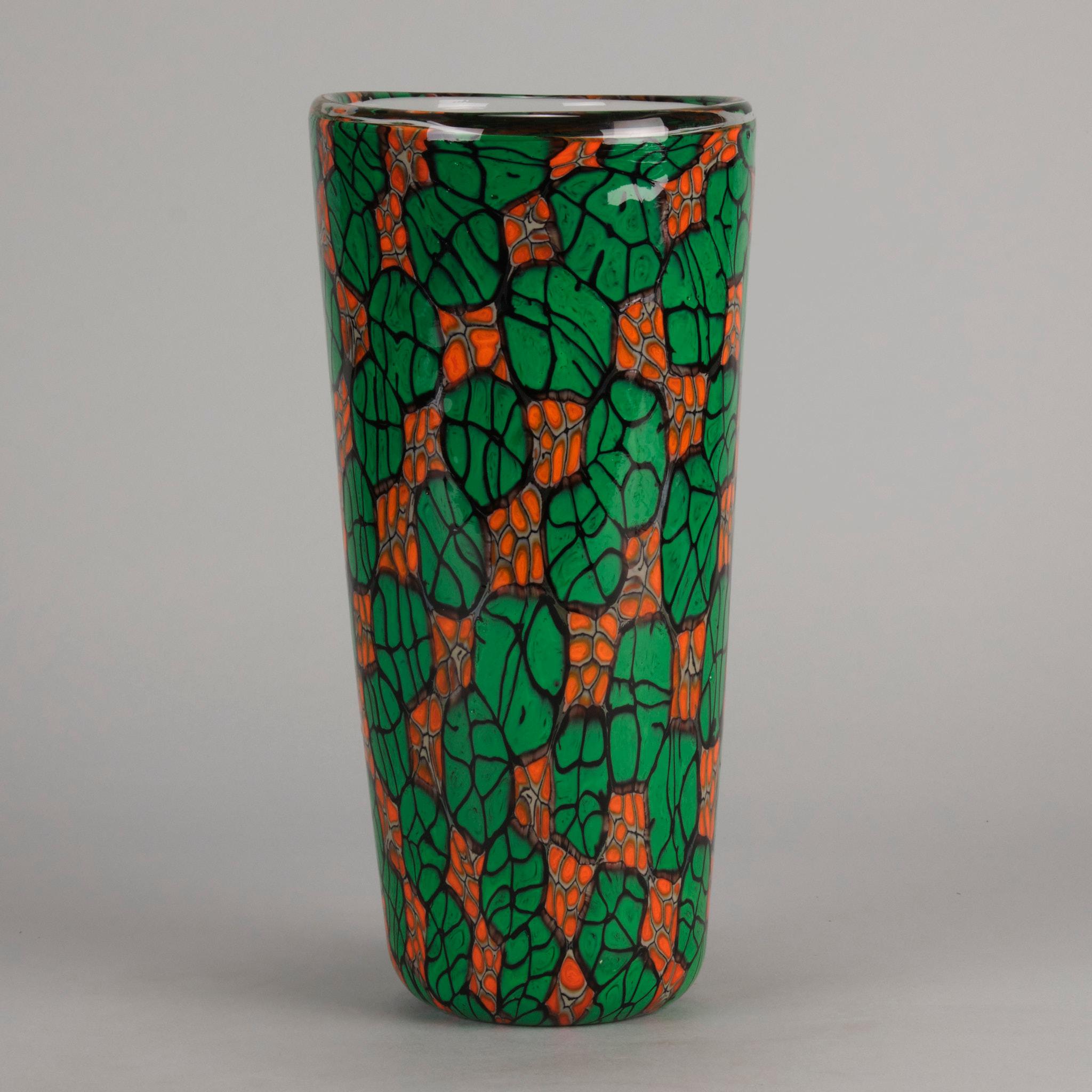 Molded Mid 20th Century Murrano Vase entitled 