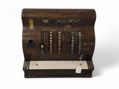 Mid-20th Century “National” Red Painted Brass Cash Register