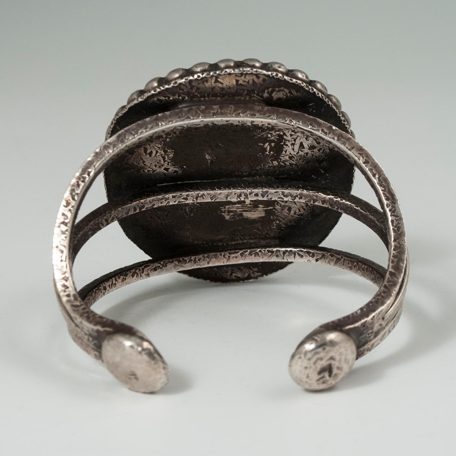 Mid-20th Century, Native American Antler and Silver Cuff Bracelet In Good Condition In Point Richmond, CA