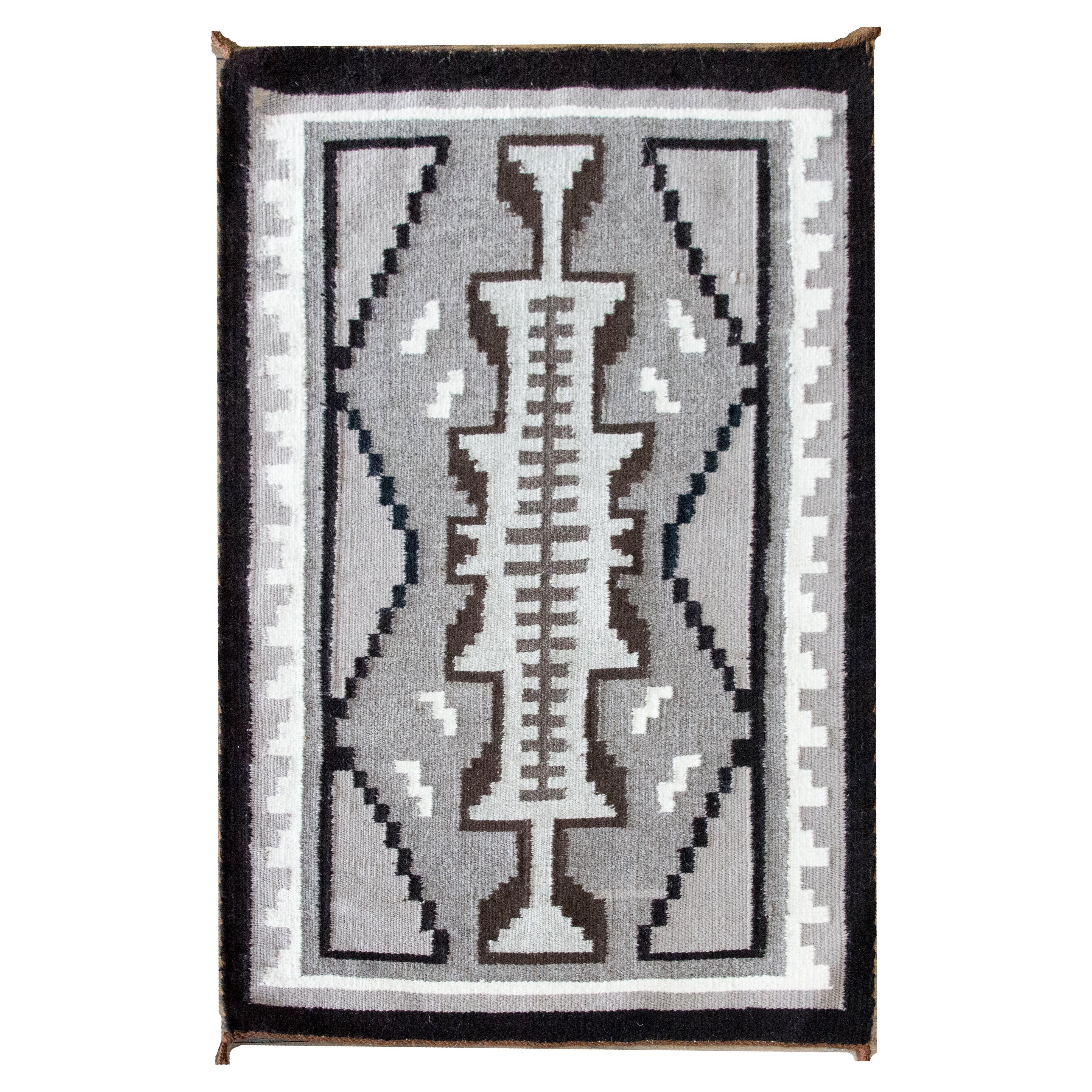 Mid-20th Century Native American Navajo Rug