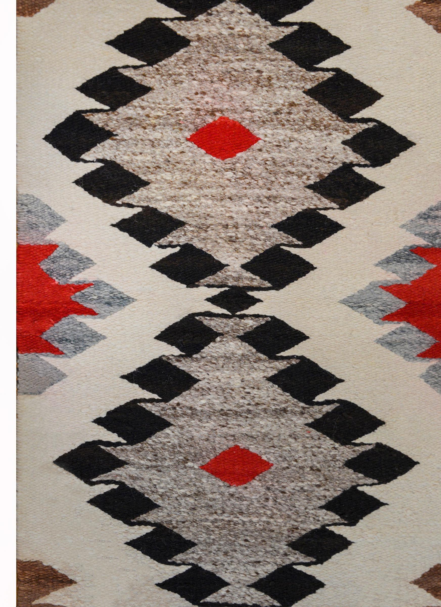 Navajo-Teppich aus der Mitte des 20 (amerikanisch)