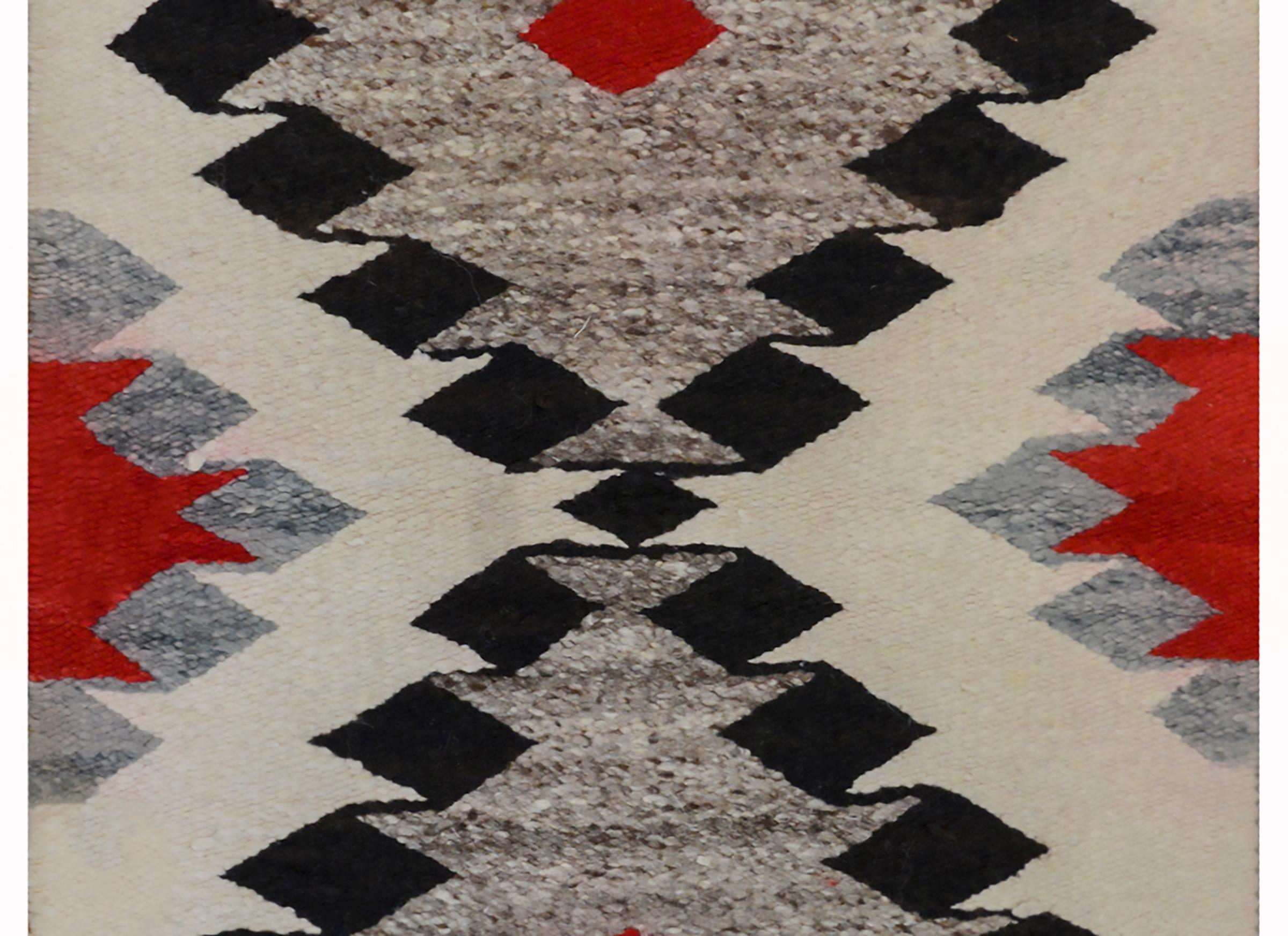 Navajo-Teppich aus der Mitte des 20 (Mitte des 20. Jahrhunderts)