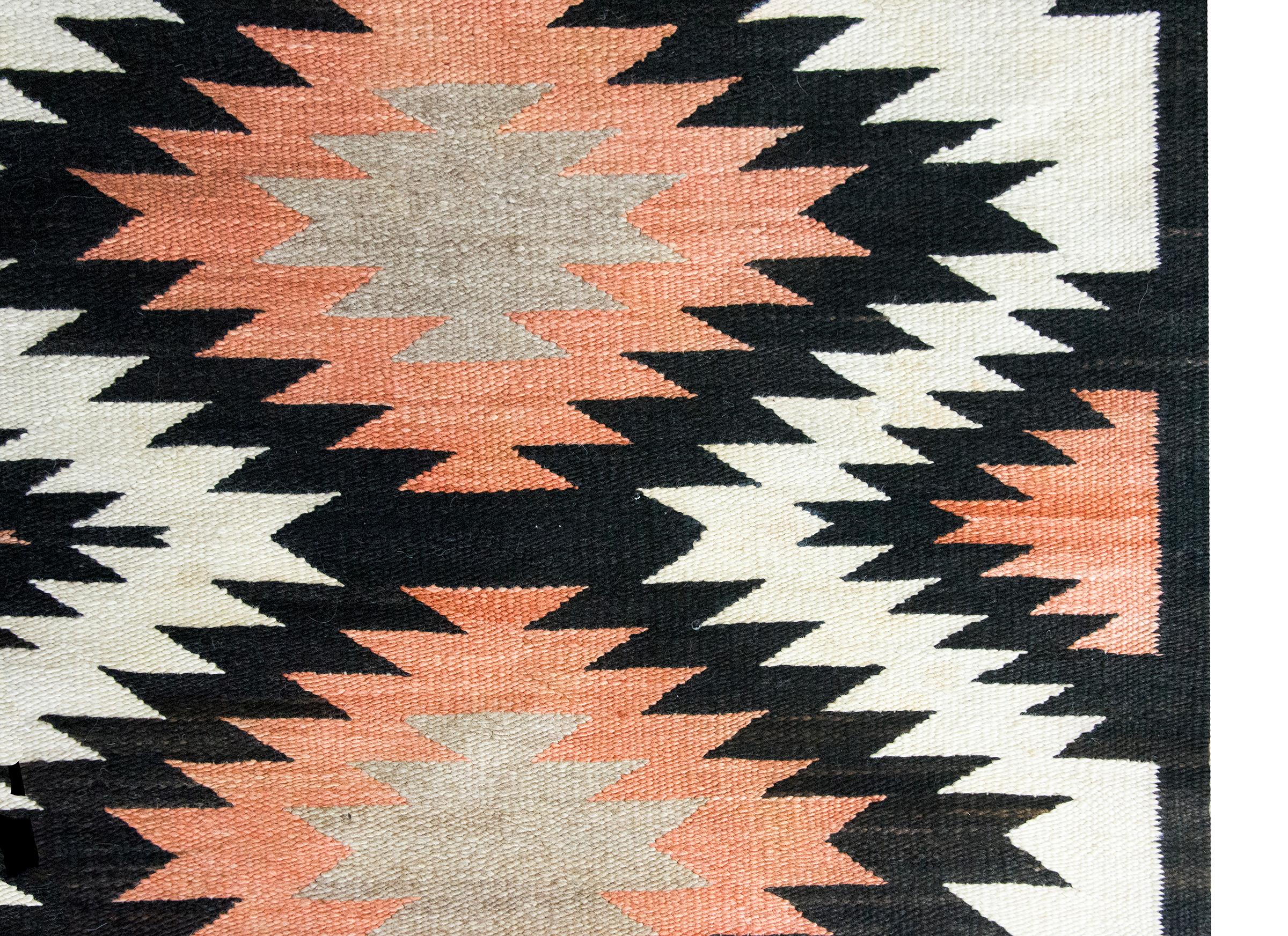 Hand-Knotted Mid-20th Century Navajo Rug For Sale