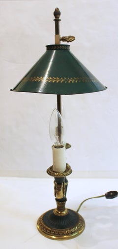 Mid-20th Century Neoclassical Style Bronze Bouillotte Lamp