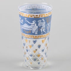 Mid-20th Century Neoclassical Style Hand-Painted Barware/Drinkware Service