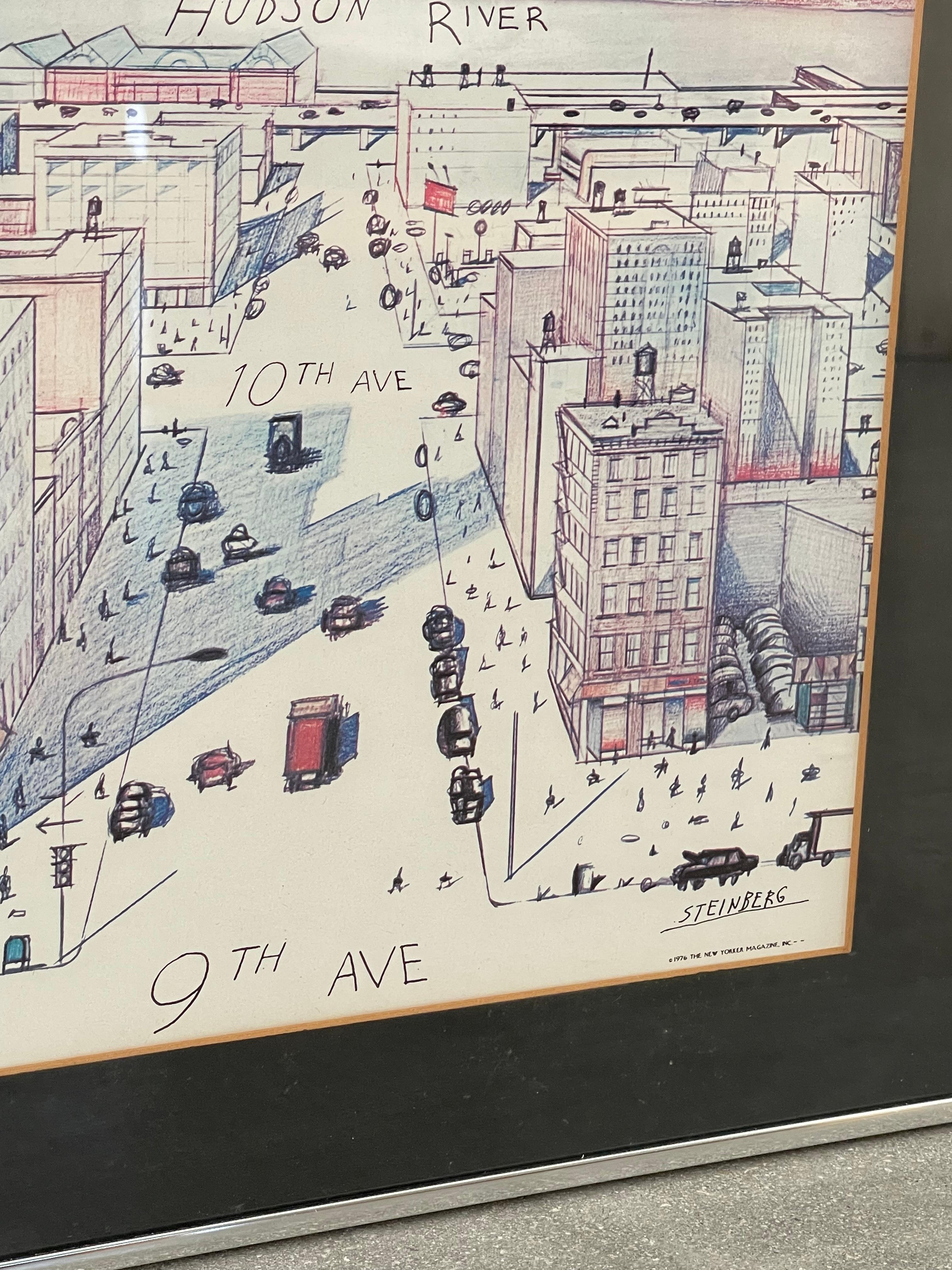 American Mid 20th Century New Yorker Print by Saul Steinberg