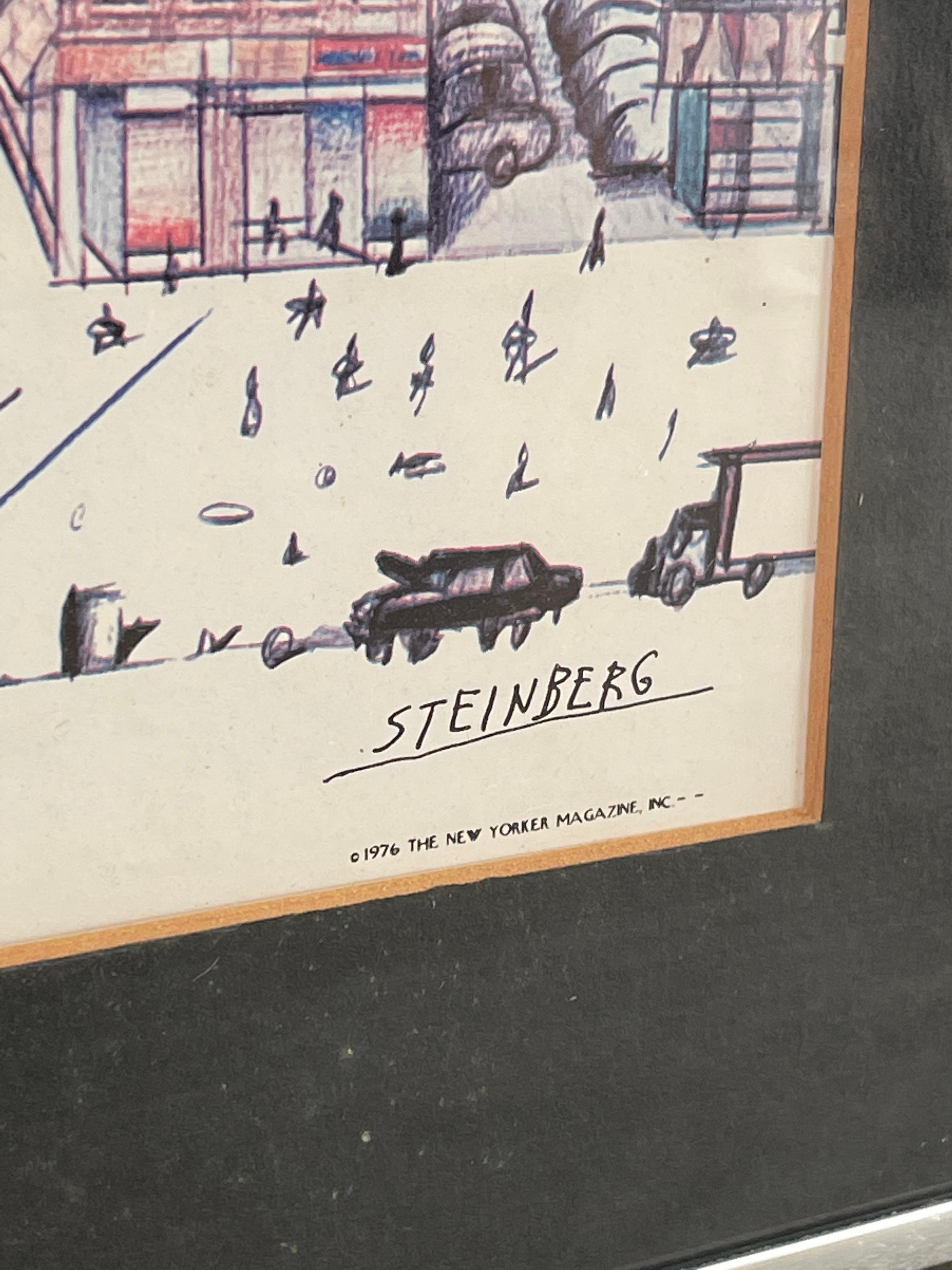 Mid 20th Century New Yorker Print by Saul Steinberg In Good Condition In Miami, FL