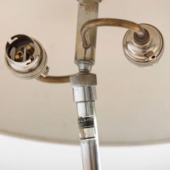 Lampada da tavolo in ottone nichelato della metà del XX secolo di Giovanni Michealucci
