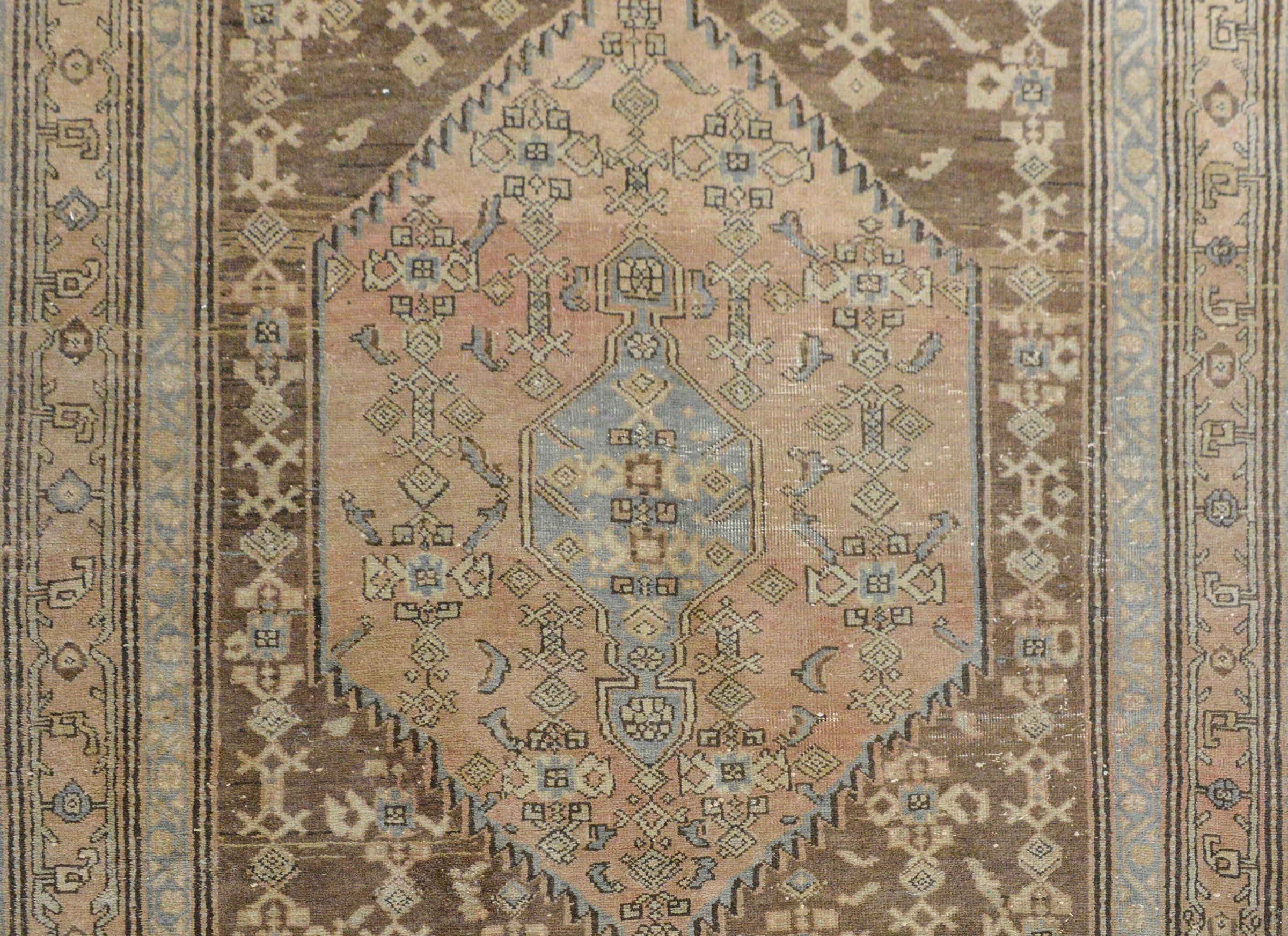 Hand-Knotted Mid-20th Century Northwest Persian Runner For Sale
