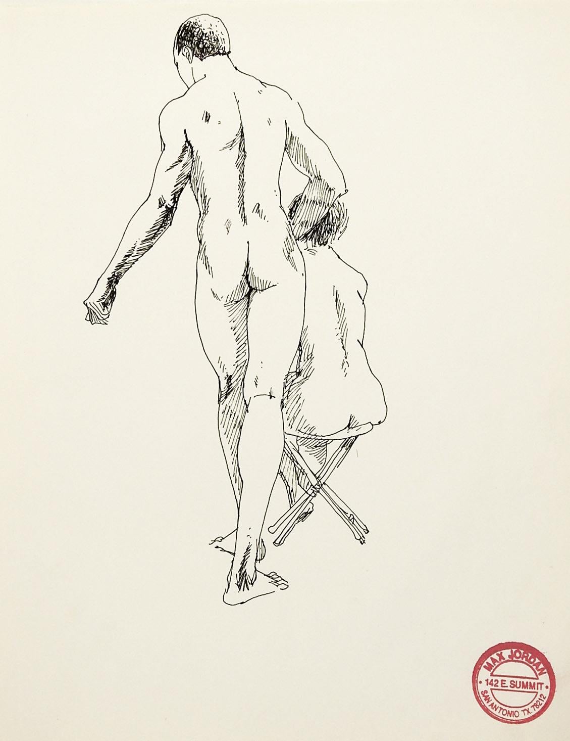 Mid-Century moderno Studio di nudo di uomo e donna della metà del XX secolo in vendita