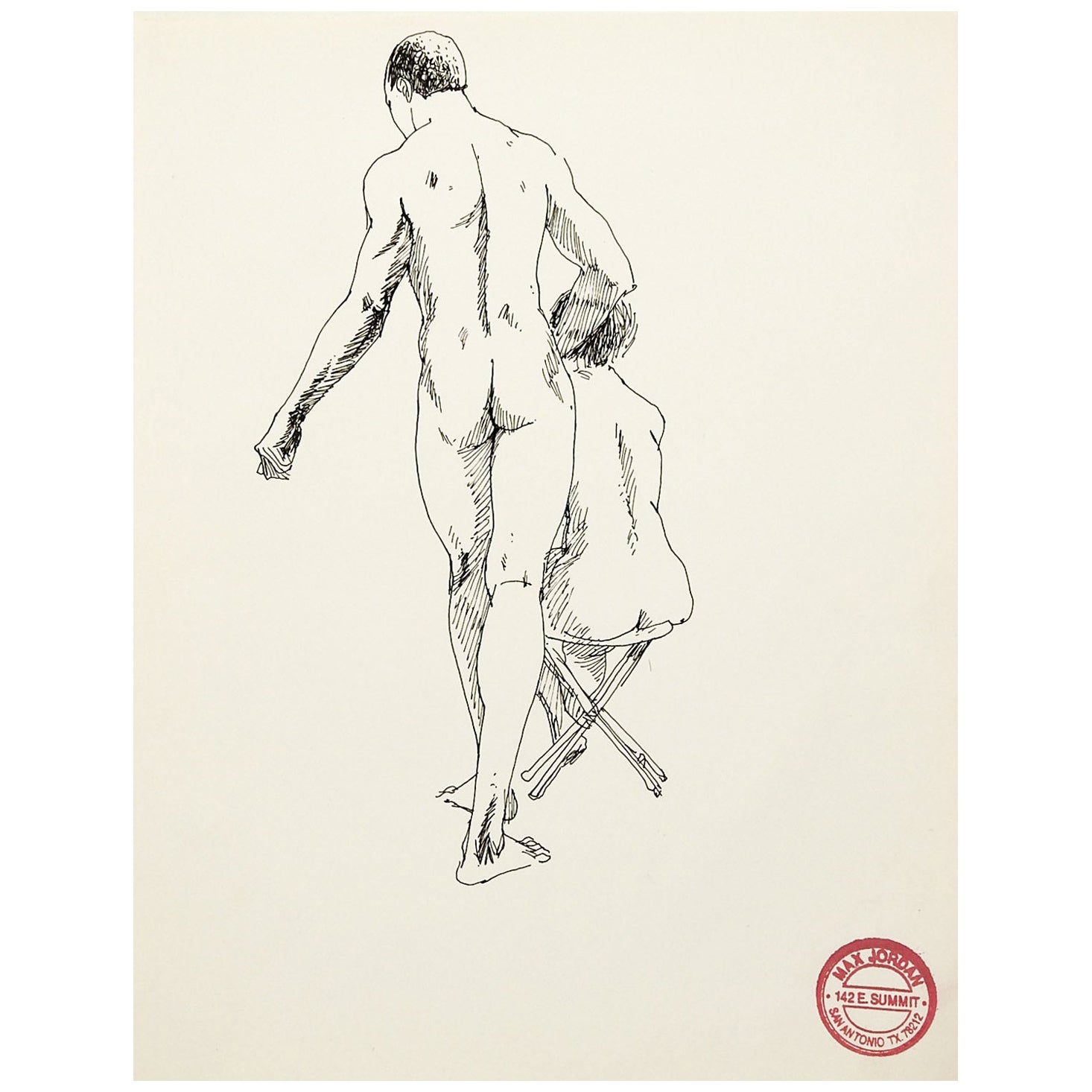 Studio di nudo di uomo e donna della metà del XX secolo in vendita