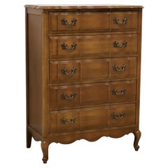 Mid 20th Century Nutwood French Country Style Chest of Drawers