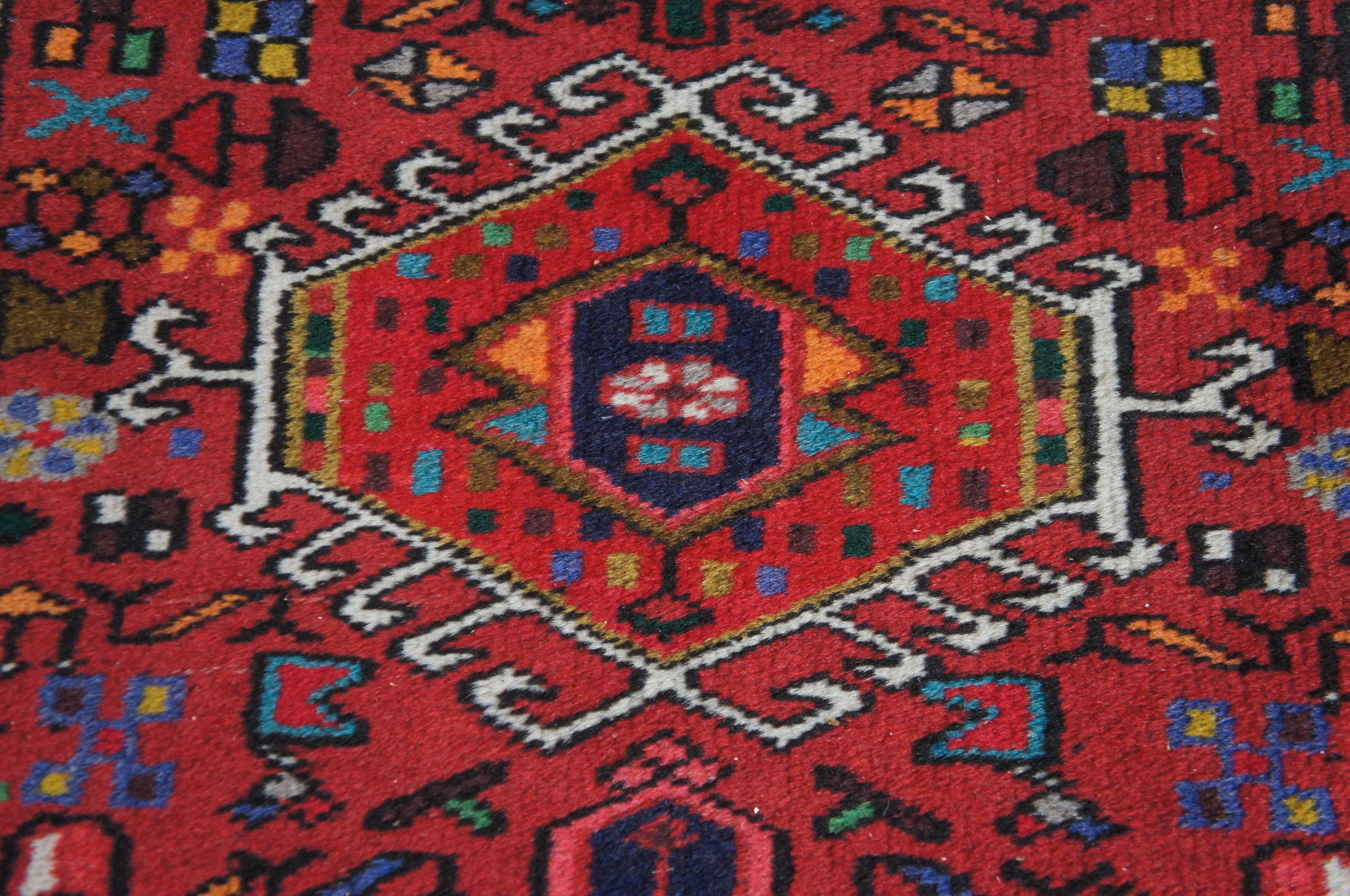 Mid 20th Century NW Persian Heriz Karadja Wool Area Rug Runner Mat 2.9' x 10' For Sale 8