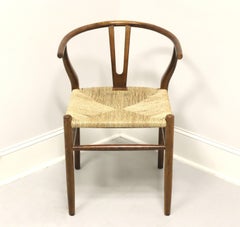 Mid 20th Century Oak Chinese Ming Armchair with Rush Seat